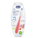 CHICCO 6M+ Miękka łyżeczka silikonowa, bordowy, do karmienia niemowląt