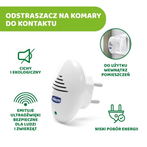 CHICCO NATURALZ 0M+ Ultradźwiękowy odstraszacz komarów, cichy, bezpieczny, CHICCO NATURALZ 0M+ Ultradźwiękowy odstraszacz komarów, cichy, bezpieczny,