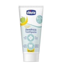 CHICCO Pasta z fluorem dla dzieci 6M+, smak jabłkowo-bananowy z ksylitolem