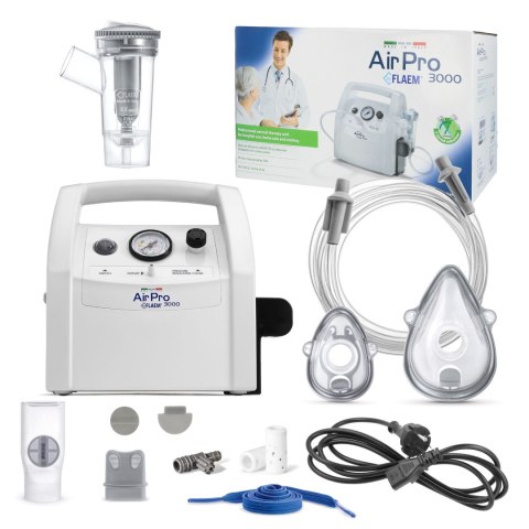 FLAEM AIRPRO 3000 PLUS Inhalator pneumatyczny tłokowy z regulacją nebulizacji FLAEM AIRPRO 3000 PLUS Inhalator pneumatyczny tłokowy z regulacją nebulizacji