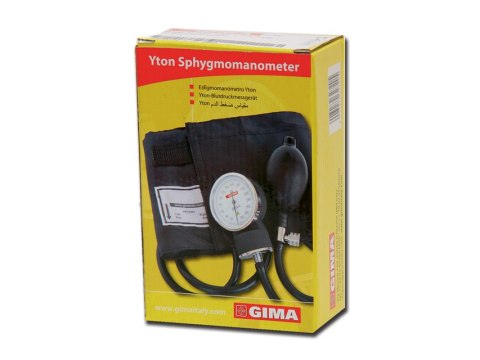 GIMA YTON Ciśnieniomierz zegarowy, z nylonowym mankietem i pokrowcem, bez lateksu GIMA YTON Ciśnieniomierz zegarowy, z nylonowym mankietem i pokrowcem, bez lateksu