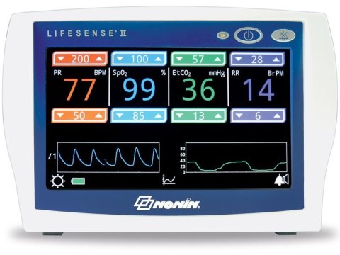 NONIN LIFESENSE II Kapnograf z pulsoksymetrem, przenośny monitor EtCO2 i SpO2 NONIN LIFESENSE II Kapnograf z pulsoksymetrem, przenośny monitor EtCO2 i SpO2