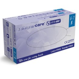 SEMPERCARE SKIN 2 ROZM. S Rękawiczki diagnostyczne nitrylowe bezpudrowe, 200 szt
