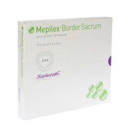 MÖLNLYCKE MEPILEX BORDER SACRUM 15x15 cm Opatrunek na okolice kości krzyżowej, 5 szt.
