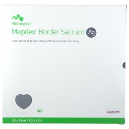 MÖLNLYCKE MEPILEX BORDER SACRUM AG 23x23 cm Opatrunek na okolice kości krzyżowej, 5 szt.