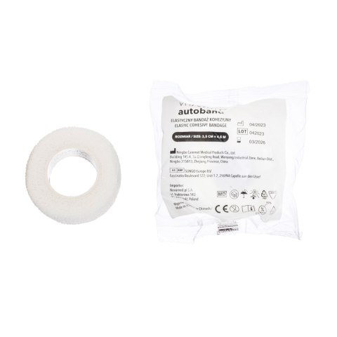 VITAMMY AUTOBAND BIAŁY 2,5cm x 450cm Elastyczny bandaż kohezyjny samoprzylepny VITAMMY AUTOBAND BIAŁY 2,5cm x 450cm Elastyczny bandaż kohezyjny samoprzylepny