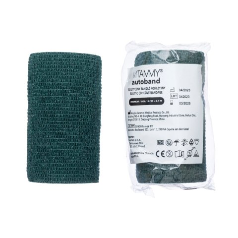 VITAMMY AUTOBAND OLIWKOWY 10cm x 450cm Elastyczny bandaż kohezyjny samoprzylepny VITAMMY AUTOBAND OLIWKOWY 10cm x 450cm Elastyczny bandaż kohezyjny samoprzylepny