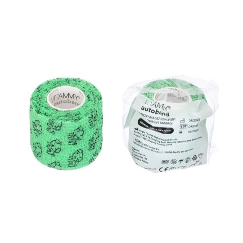 VITAMMY AUTOBAND PIESKI 5cm x 450cm Elastyczny bandaż kohezyjny samoprzylepny VITAMMY AUTOBAND PIESKI 5cm x 450cm Elastyczny bandaż kohezyjny samoprzylepny