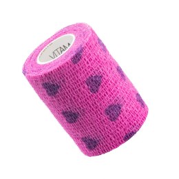 VITAMMY AUTOBAND SERDUSZKA FIOLET 7,5cmx450cm Elastyczny bandaż kohezyjny samoprzylepny