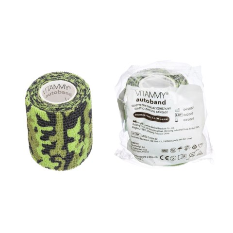 VITAMMY AUTOBAND ZIELONE MORO 7,5cm x 450cm Elastyczny bandaż kohezyjny samoprzylepny VITAMMY AUTOBAND ZIELONE MORO 7,5cm x 450cm Elastyczny bandaż kohezyjny samoprzylepny