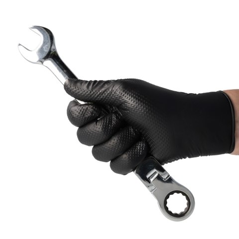 VELO STRONG GRIP L CZARNE Rękawice nitrylowe robocze z gripem, 50 szt. VELO STRONG GRIP L CZARNE Rękawice nitrylowe robocze z gripem, 50 szt.