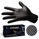 VELO STRONG GRIP L CZARNE Rękawice nitrylowe robocze z gripem, 50 szt.