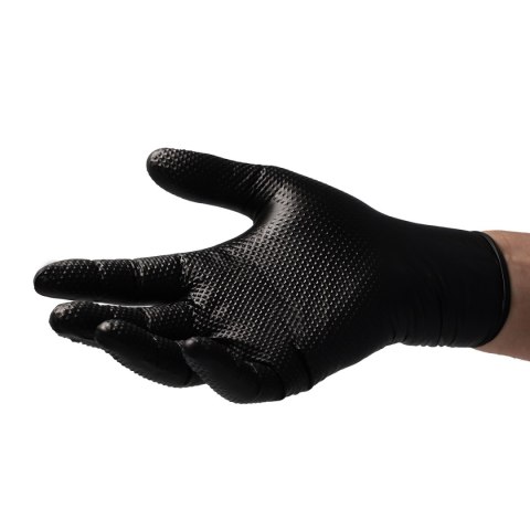 VELO STRONG GRIP M CZARNE Rękawice nitrylowe robocze z gripem, 50 szt. VELO STRONG GRIP M CZARNE Rękawice nitrylowe robocze z gripem, 50 szt.
