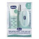 CHICCO 0M+ Zestaw na ząbkowanie żel + szczoteczka na palec, etui, bez smaku