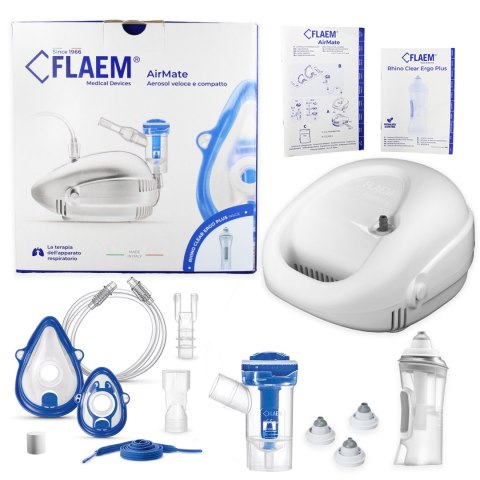 FLAEM AIRMATE DUO Inhalator na katar i kaszel, dzieci i dorośli, cichy i skuteczny FLAEM AIRMATE DUO Inhalator na katar i kaszel, dzieci i dorośli, cichy i skuteczny