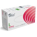 VELO NITRILE BLUE L Rękawice nitrylowe zabiegowe bezpudrowe, niebieskie, 100 szt.