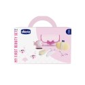 CHICCO 0M+ Zestaw kąpielowy w etui, różowy, szczotka, gąbka, termometr