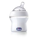 CHICCO NATURALFEELING Smoczek silikonowy, przepływ wolny 0+, butelka, 150 ml