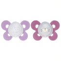 CHICCO PHYSIO COMFORT 16M+ Smoczek uspokajający, silikonowy, świecący, różowy