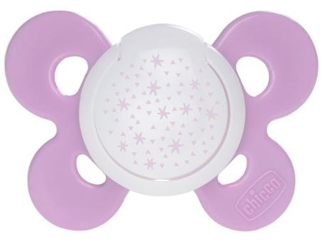 CHICCO PHYSIO COMFORT 16M+ Smoczek uspokajający, silikonowy, świecący, różowy CHICCO PHYSIO COMFORT 16M+ Smoczek uspokajający, silikonowy, świecący, różowy