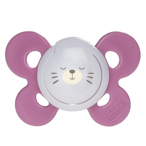 CHICCO PHYSIO COMFORT 16M+ Smoczek uspokajający, silikonowy, świecący, różowy CHICCO PHYSIO COMFORT 16M+ Smoczek uspokajający, silikonowy, świecący, różowy