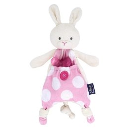 CHICCO POCKET FRIEND 0M+ Maskotka do smoczka, różowa, z kieszonką na rzep