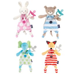 CHICCO POCKET FRIEND 0M+ Maskotka do smoczka, różowa, z kieszonką na rzep