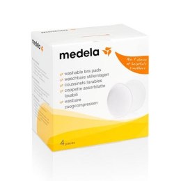 MEDELA Wkładki laktacyjne wielorazowe, miękkie, bawełniane i chłonne, 4 szt.