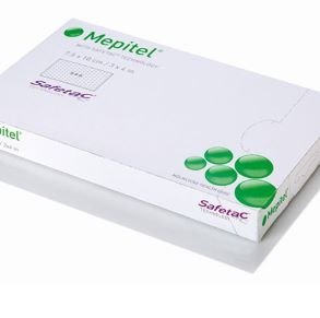 MÖLNLYCKE MEPITEL 7,5 cm x 10 cm Opatrunek kontaktowy Safetac, 10 szt. MÖLNLYCKE MEPITEL 7,5 cm x 10 cm Opatrunek kontaktowy Safetac, 10 szt.