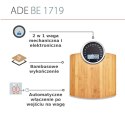 ADE BE1719 LUNA Waga łazienkowa bambusowa, cyfrowo-mechaniczna, do 180 kg