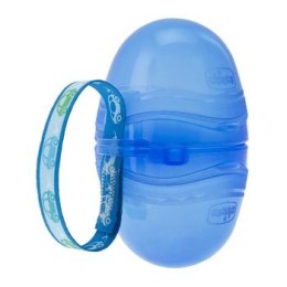 CHICCO Etui podwójne do smoczka, niebieskie