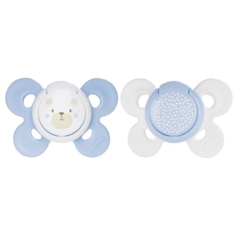 CHICCO PHYSIO COMFORT 0M+ NIEBIESKI Smoczek uspokajający silikonowy, 1 szt.