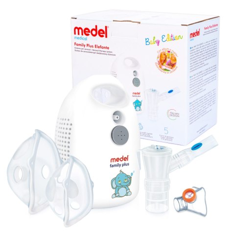 MEDEL FAMILY PLUS ELEFANTE Inhalator tłokowy dla dzieci z trzema maskami