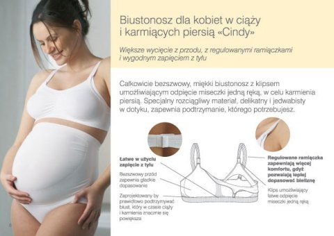 MEDELA CINDY ROZM. S Biustonosz dla kobiet w ciąży i karmiących, biały MEDELA CINDY ROZM. S Biustonosz dla kobiet w ciąży i karmiących, biały