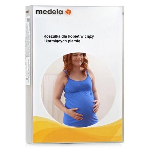 MEDELA ROZM. L Koszulka ciążowa z biustonoszem do karmienia, niebieska MEDELA ROZM. L Koszulka ciążowa z biustonoszem do karmienia, niebieska