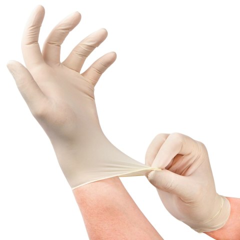 VELO LATEX PF L Rękawice lateksowe bezpudrowe diagnostyczne, 100 szt. VELO LATEX PF L Rękawice lateksowe bezpudrowe diagnostyczne, 100 szt.