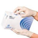 VELO LATEX PF XS Rękawice lateksowe bezpudrowe, niesterylne, 100 szt.