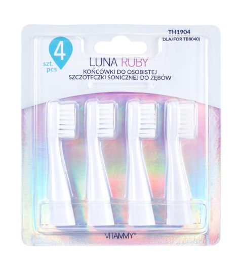 VITAMMY LUNA / RUBY Końcówki do szczoteczki sonicznej, włókna DuPont, 4 szt.