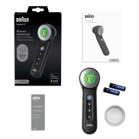 BRAUN BNT400 BLACK NO TOUCH + TOUCH Termometr bezdotykowy z Age Precision, tryb nocny BRAUN BNT400 BLACK NO TOUCH + TOUCH Termometr bezdotykowy z Age Precision, tryb nocny