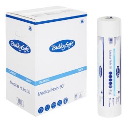 BULKYSOFT 60 cm × 65 m Podkład medyczny biały, celuloza, 2-warstwowy, 172 odcinki