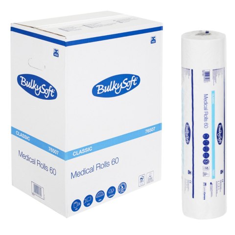BULKYSOFT 60 cm × 65 m Podkład medyczny biały, celuloza, 2-warstwowy, 172 odcinki BULKYSOFT 60 cm × 65 m Podkład medyczny biały, celuloza, 2-warstwowy, 172 odcinki