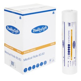 BULKYSOFT PREMIUM 60 cm × 80 m Podkład medyczny biały, dwuwarstwowy, 1 rolka