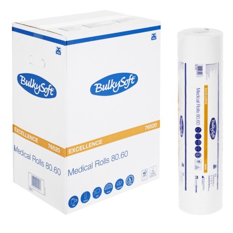 BULKYSOFT PREMIUM 60 cm × 80 m Podkład medyczny biały, dwuwarstwowy, 1 rolka BULKYSOFT PREMIUM 60 cm × 80 m Podkład medyczny biały, dwuwarstwowy, 1 rolka