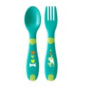 CHICCO 12M+ Pierwsze plastikowe sztućce dla dzieci, uniwersalny kolor