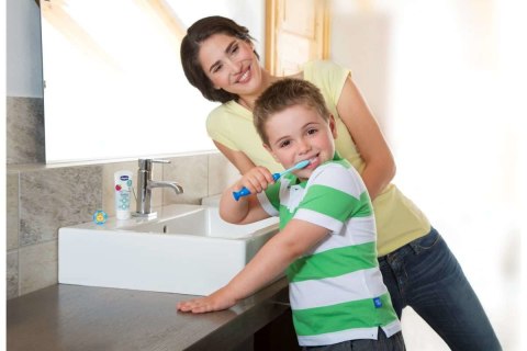 CHICCO 36M+ Do zębów, różowa, szczoteczka do zębów mlecznych z tarką do języka CHICCO 36M+ Do zębów, różowa, szczoteczka do zębów mlecznych z tarką do języka