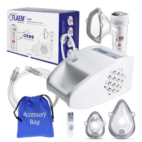 FLAEM 4NEB Inhalator pneumatyczno-tłokowy z regulacją cząsteczek, nebulizator RF9 FLAEM 4NEB Inhalator pneumatyczno-tłokowy z regulacją cząsteczek, nebulizator RF9