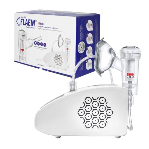 FLAEM 4NEB Inhalator pneumatyczno-tłokowy z regulacją cząsteczek, nebulizator RF9 FLAEM 4NEB Inhalator pneumatyczno-tłokowy z regulacją cząsteczek, nebulizator RF9