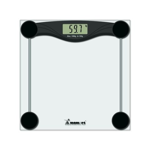 MOMERT 5873 Waga łazienkowa, szklana, do 180 kg, z automatycznym wyłączaniem