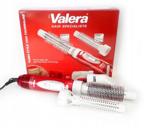 VALERA TURBO STYLE Lokówko-suszarka turmalinowa, 1000W, 3 końcówki i etui VALERA TURBO STYLE Lokówko-suszarka turmalinowa, 1000W, 3 końcówki i etui