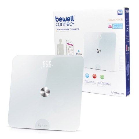 VISIOMED BEWELL Waga łazienkowa, BW-MyScale Initial, dokładność 100 g, do 180 kg